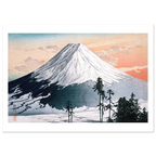 Estampe japonaise Le Mont Fuji sous la neige sans cadre — reproduction fine art INKONAL