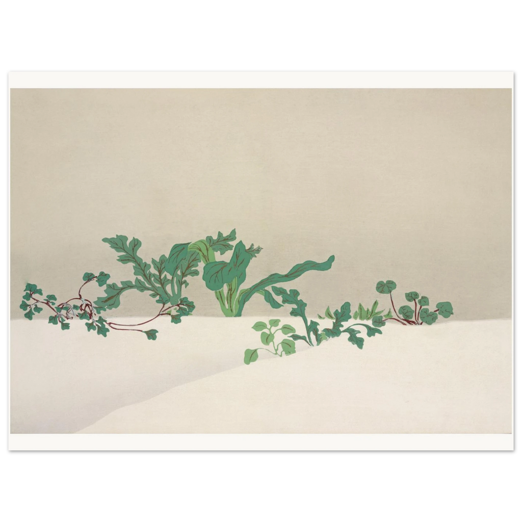 Estampe japonaise NANAGUSA, Les sept herbes de printemps — Kamisaka Sekka, tirage 30x40 cm | INKONAL
