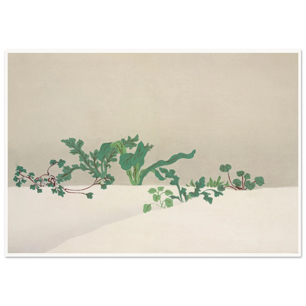Estampe japonaise NANAGUSA, Les sept herbes de printemps — Kamisaka Sekka, tirage 70x100 cm | INKONAL