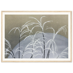Estampe japonaise OBANA NI TSUKI, Herbes à éventail sous la lune — Kamisaka Sekka, tirage encadré cadre bois | INKONAL