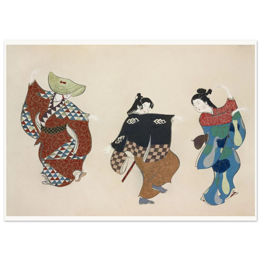 Estampe japonaise ODORI, Danse — Kamisaka Sekka, tirage sans cadre | INKONAL