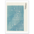Estampe japonaise Oiseaux sur les vagues — Taguchi Tomoki, tirage cadre blanc | INKONAL