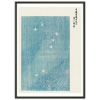 Estampe japonaise Oiseaux sur les vagues — Taguchi Tomoki, tirage cadre noir | INKONAL