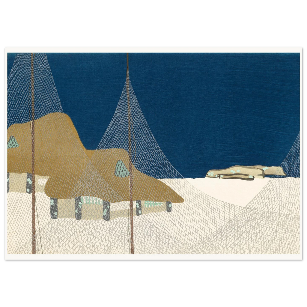 Estampe japonaise RYOSON, Village de pêcheurs — Kamisaka Sekka, tirage sans cadre | INKONAL