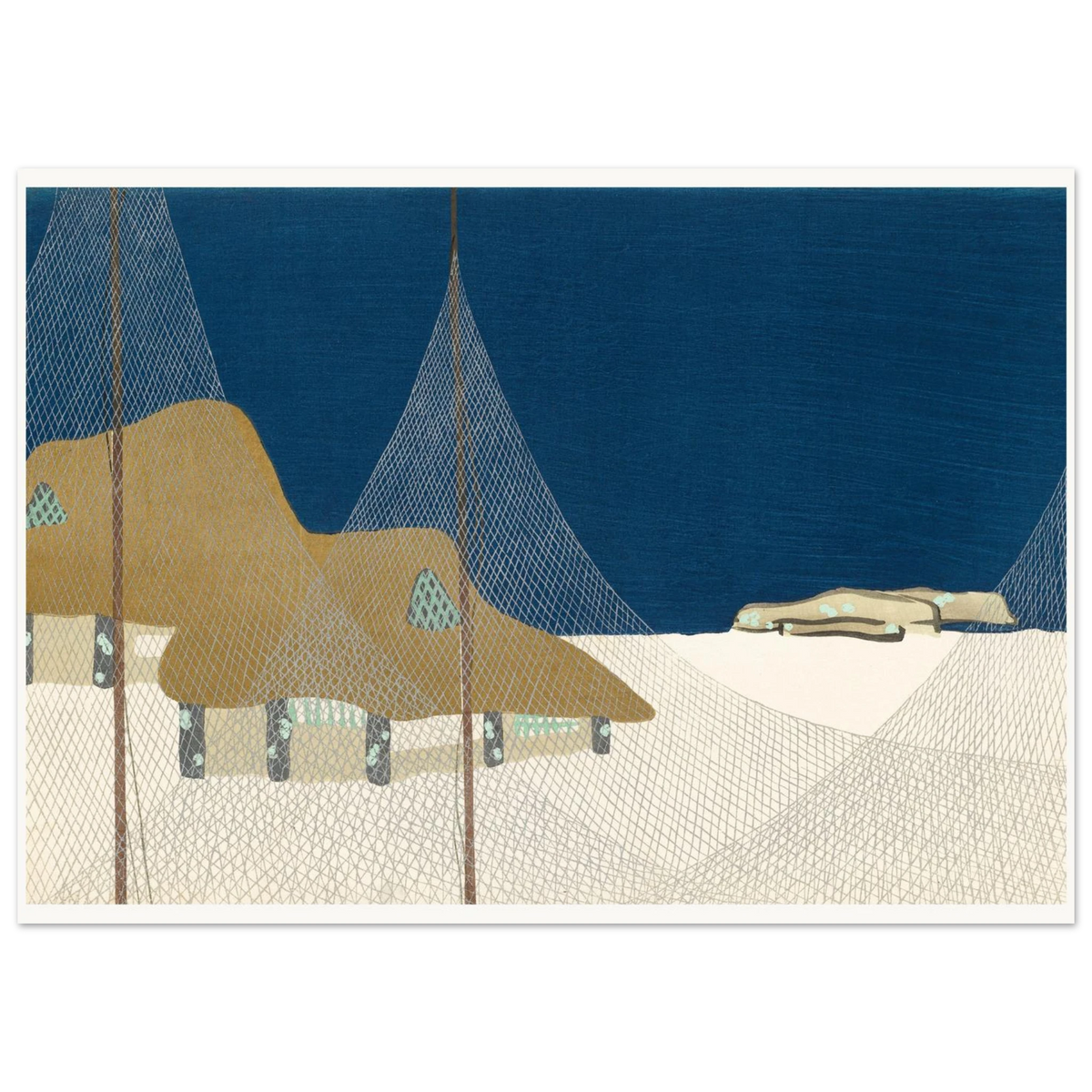 Estampe japonaise RYOSON, Village de pêcheurs — Kamisaka Sekka, tirage sans cadre | INKONAL