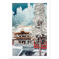 Estampe japonaise Le sanctuaire sous la neige sans cadre — reproduction fine art INKONAL