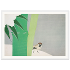 Estampe japonaise SECCHUCHIKU, Bambou sous la neige — Kamisaka Sekka, tirage encadré cadre blanc | INKONAL