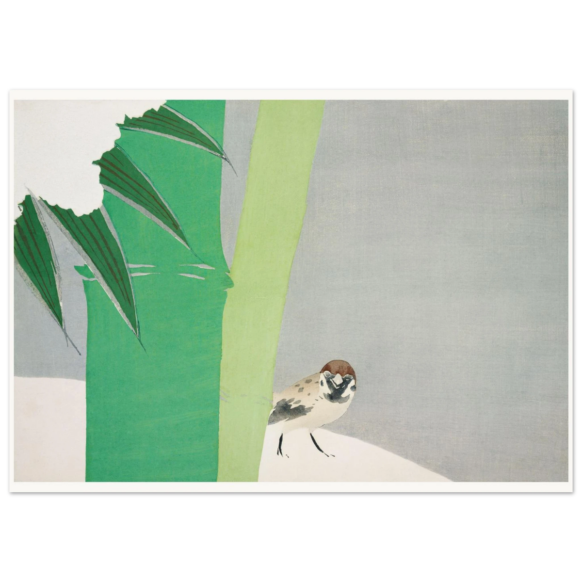 Estampe japonaise SECCHUCHIKU, Bambou sous la neige — Kamisaka Sekka, tirage sans cadre | INKONAL