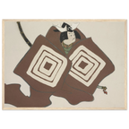 Estampe japonaise Shibaraku, Un instant ! — Kamisaka Sekka, tirage encadré cadre bois | INKONAL