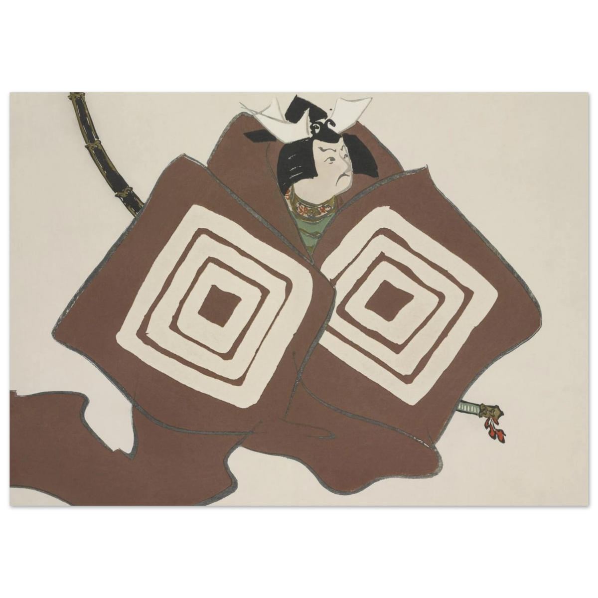 Estampe japonaise Shibaraku, Un instant ! — Kamisaka Sekka, tirage sans cadre | INKONAL
