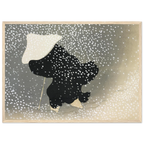 Estampe japonaise Tomoe no yuki, Neige tourbillonnante — Kamisaka Sekka, tirage encadré cadre bois | INKONAL