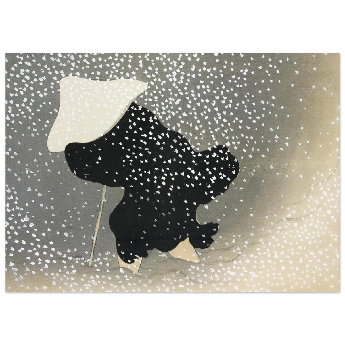 Estampe japonaise Tomoe no yuki, Neige tourbillonnante — Kamisaka Sekka, tirage sans cadre | INKONAL