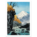 Estampe japonaise Le torrent sous le Fuji sans cadre — reproduction fine art INKONAL