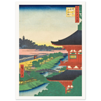 Estampe japonaise Ueno Kiyomizudō, le pavillon Kiyomizu d'Ueno — Hiroshige, tirage sans cadre | INKONAL