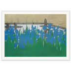 Estampe japonaise YATSUHASHI, Les huit ponts — Kamisaka Sekka, tirage encadré cadre blanc | INKONAL