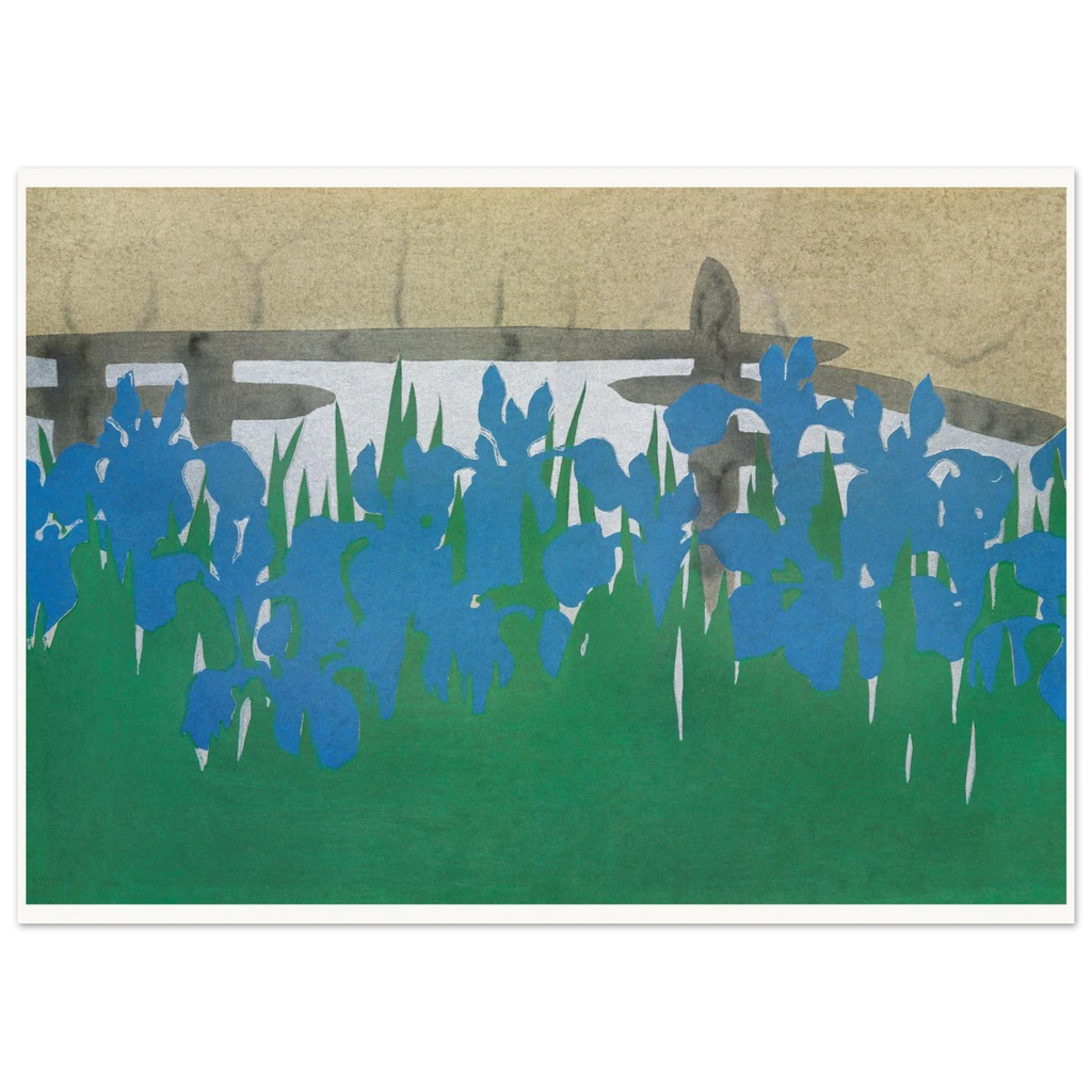 Estampe japonaise YATSUHASHI, Les huit ponts — Kamisaka Sekka, tirage sans cadre | INKONAL