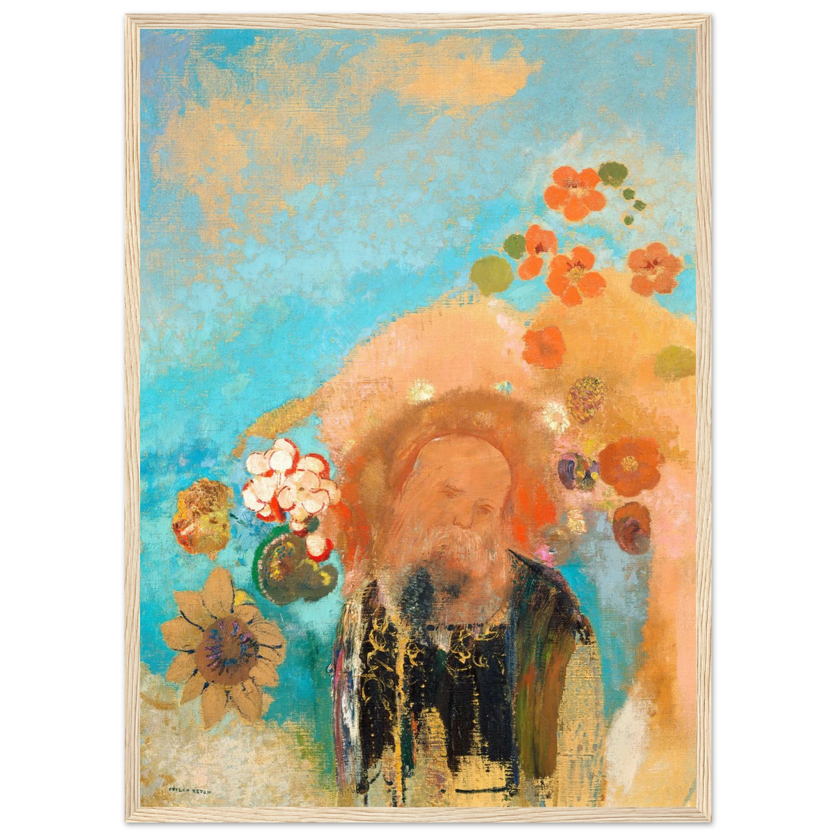 Tableau Évocation de Roussel — Odilon Redon, tirage encadré cadre bois | INKONAL