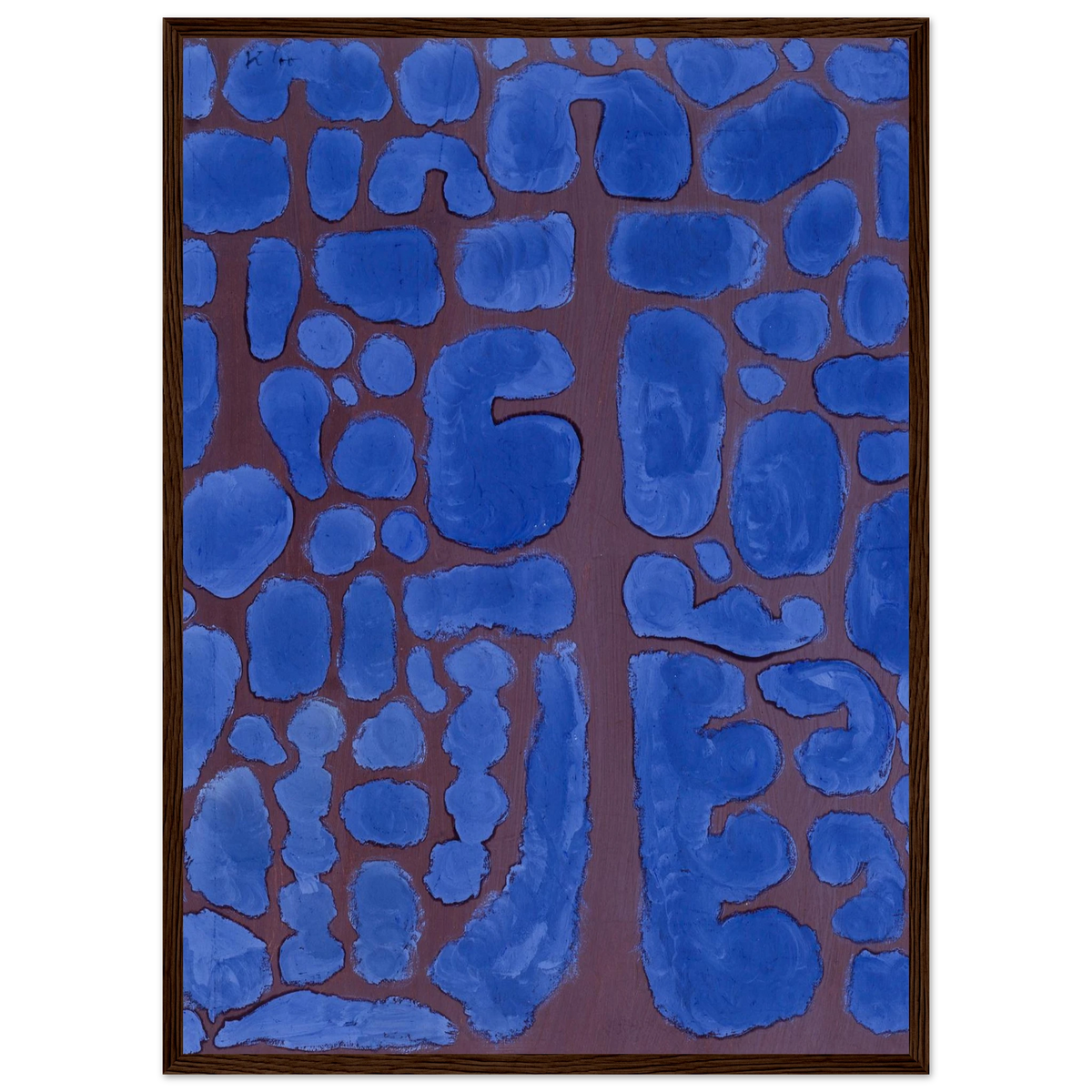 Tableau Fin de soirée à l'orée du bois — Paul Klee, tirage encadré cadre bois foncé | INKONAL