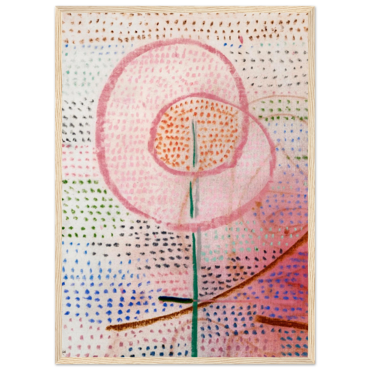 Tableau Florissant — Paul Klee, tirage encadré cadre bois | INKONAL