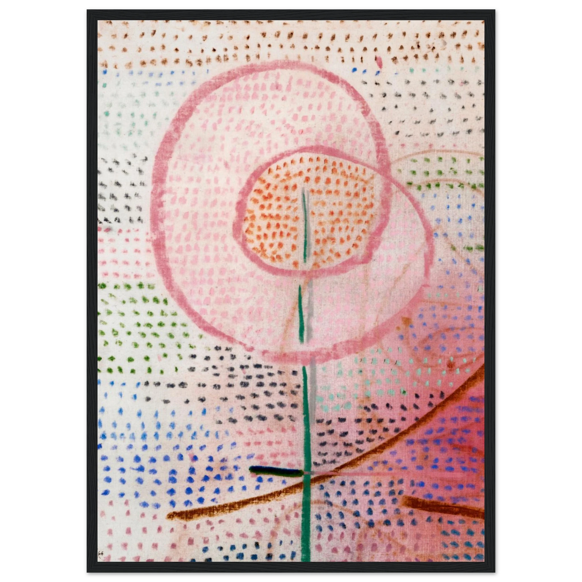 Tableau Florissant — Paul Klee, tirage encadré cadre noir | INKONAL