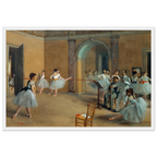 Tableau Le Foyer de la danse — Edgar Degas, tirage cadre blanc | INKONAL