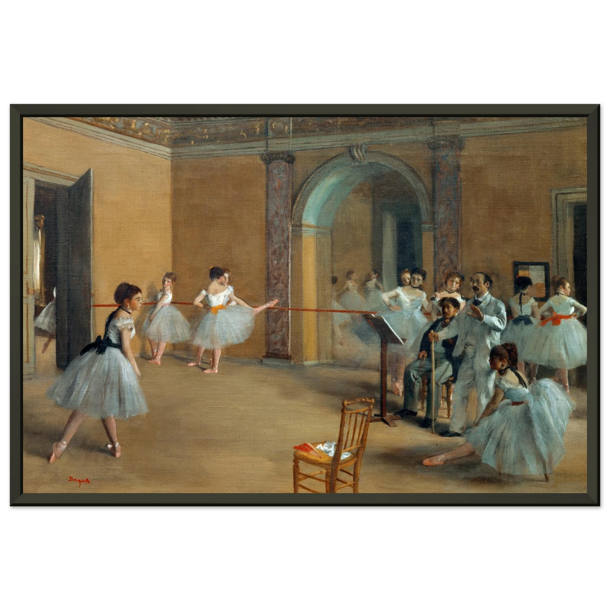 Tableau Le Foyer de la danse — Edgar Degas, tirage cadre noir | INKONAL