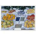 Tableau Fruits sur un étal — Gustave Caillebotte, tirage cadre blanc | INKONAL
