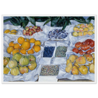 Tableau Fruits sur un étal — Gustave Caillebotte, tirage cadre blanc | INKONAL