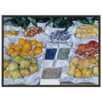 Tableau Fruits sur un étal — Gustave Caillebotte, tirage cadre noir | INKONAL