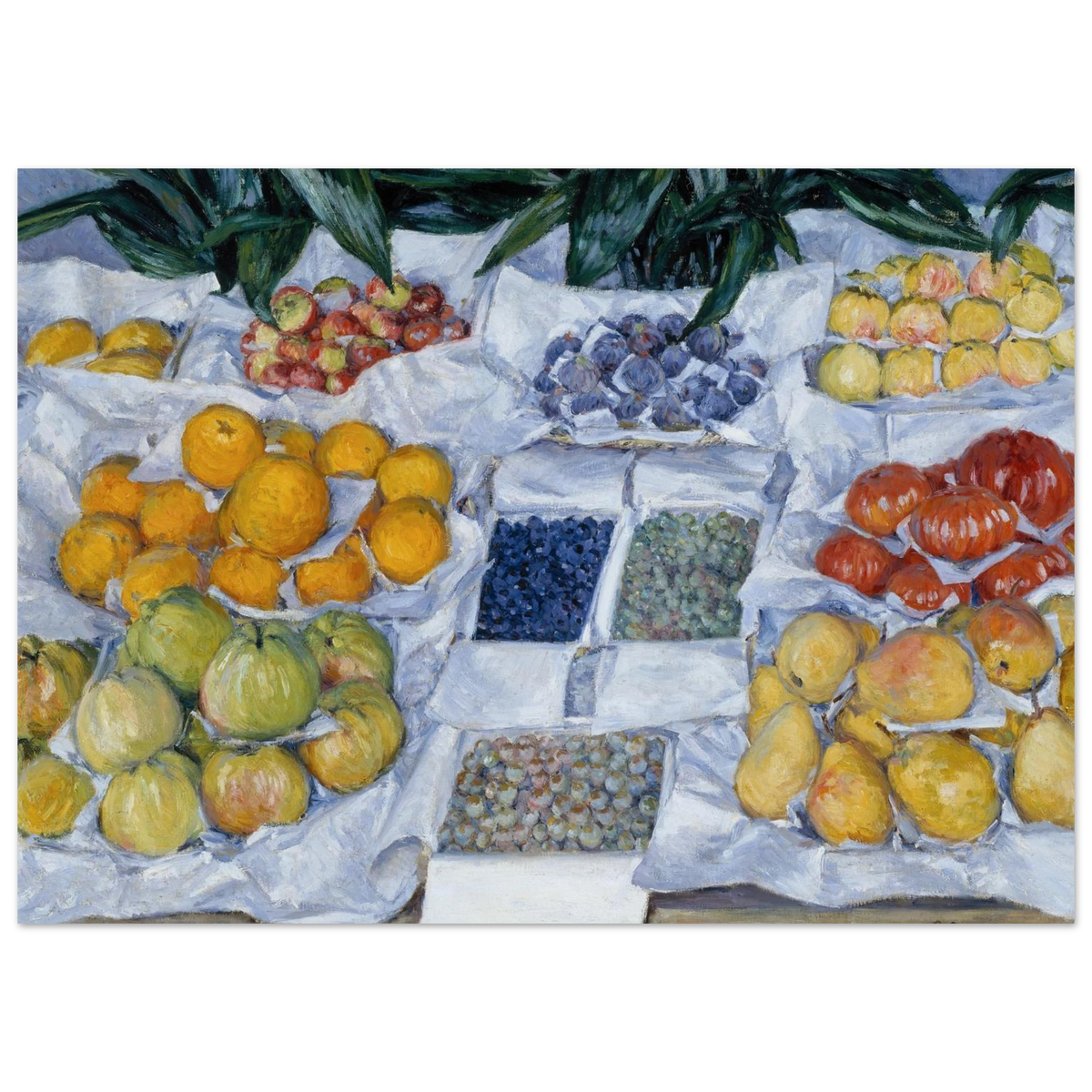 Tableau Fruits sur un étal — Gustave Caillebotte, tirage sans cadre | INKONAL