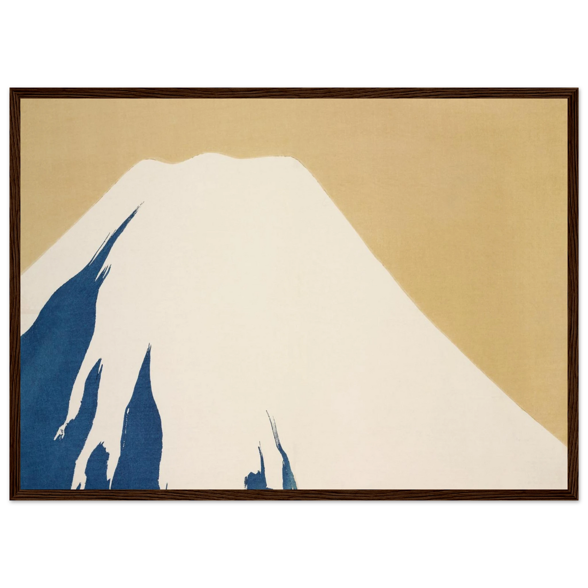 Estampe japonaise Fuji, Le Mont Fuji — Kamisaka Sekka, tirage encadré cadre bois foncé | INKONAL