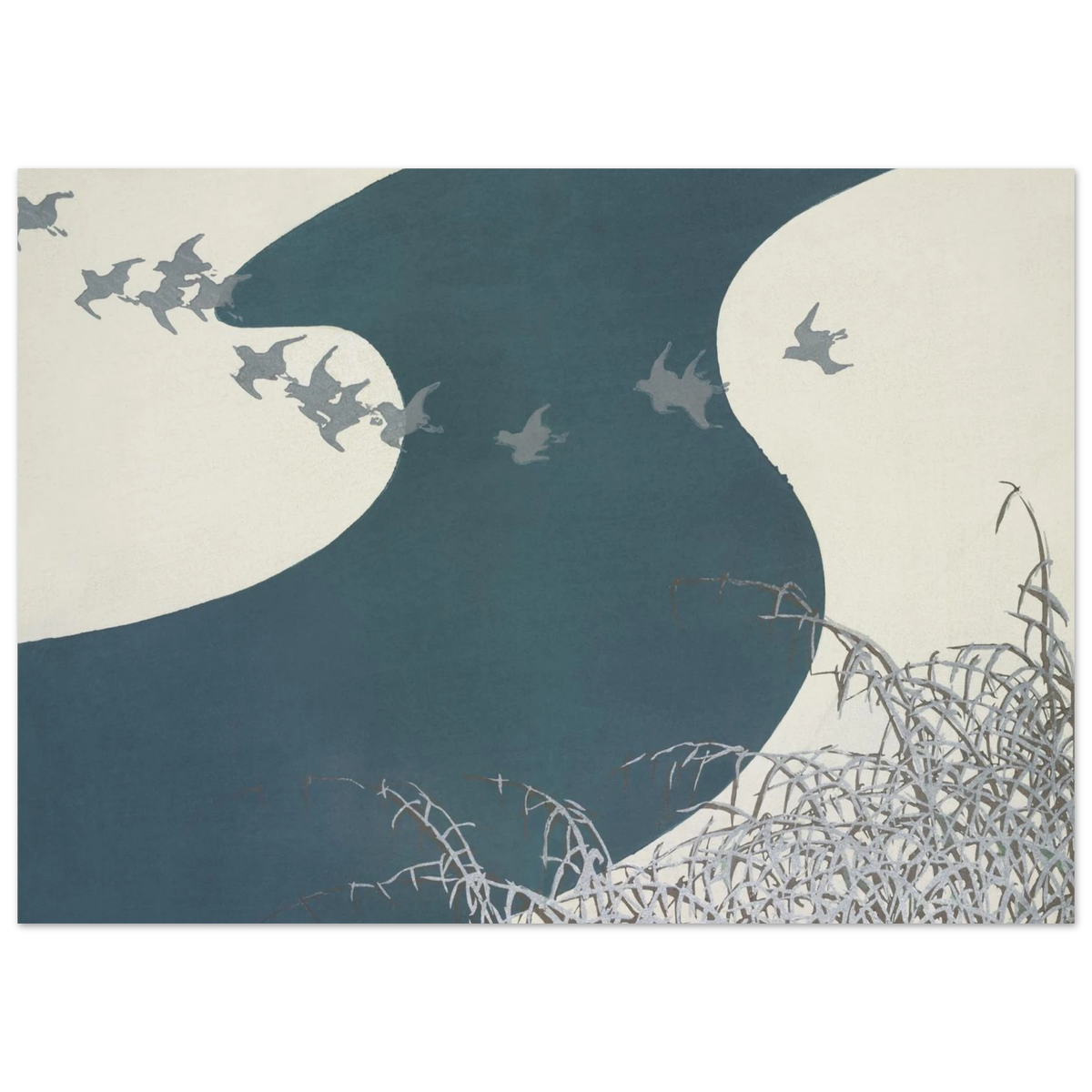 Estampe japonaise FUYU NO KAWA, Rivière en hiver — Kamisaka Sekka, tirage sans cadre | INKONAL