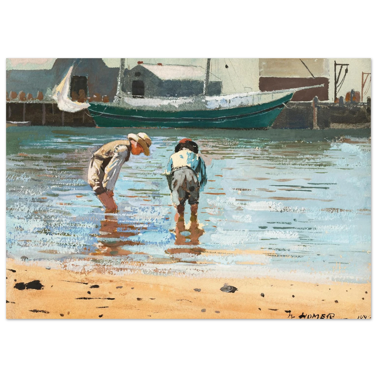 Tableau Garçons pataugeant — Winslow Homer, tirage sans cadre | INKONAL