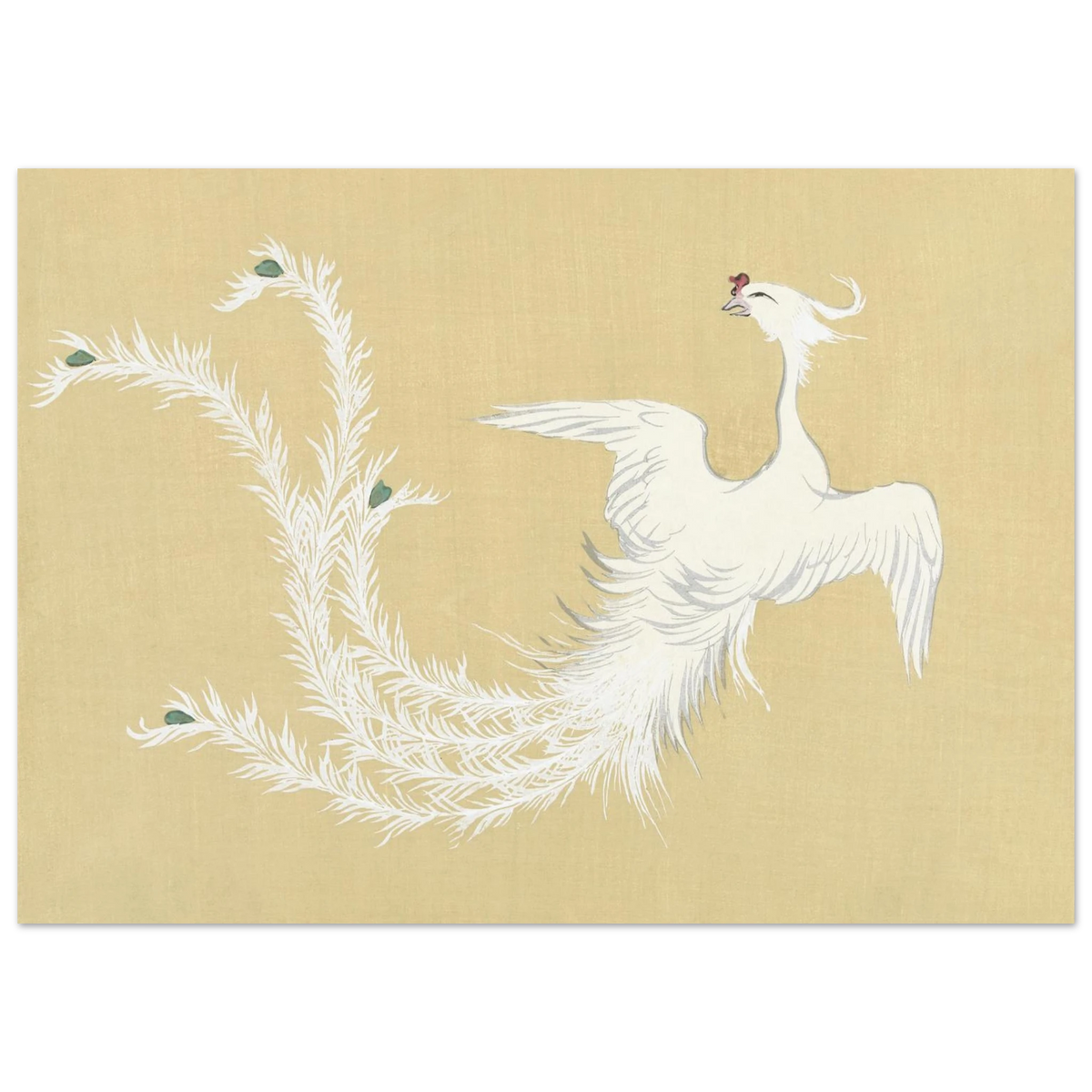 Tableau Le Phénix blanc — Kamisaka Sekka, tirage sans cadre | INKONAL