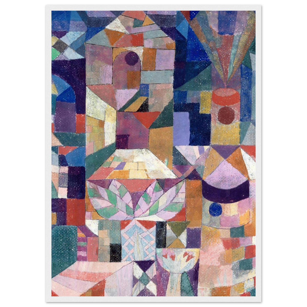 Tableau Le Jardin du château — Paul Klee, tirage encadré cadre blanc | INKONAL
