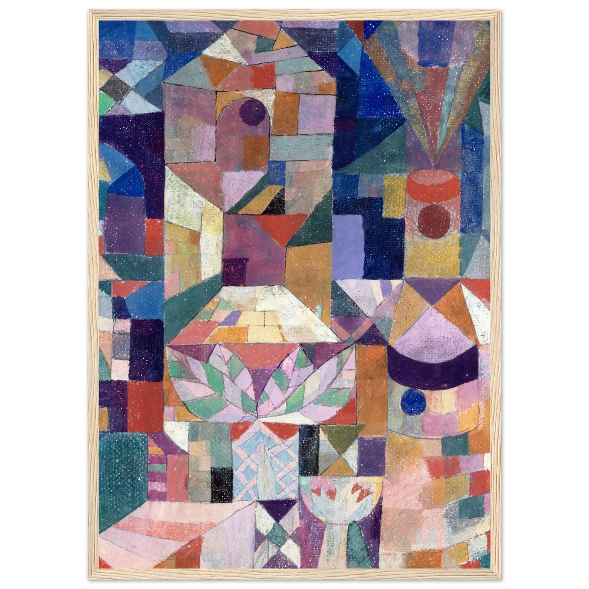 Tableau Le Jardin du château — Paul Klee, tirage encadré cadre bois | INKONAL