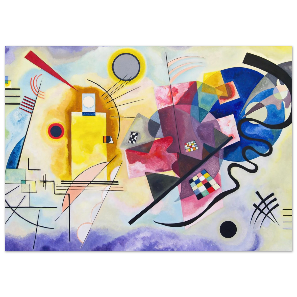 Jaune-Rouge-Bleu — Wassily Kandinsky, tirage sans cadre | INKONAL