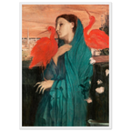Tableau Jeune femme aux ibis — Edgar Degas, tirage cadre blanc | INKONAL