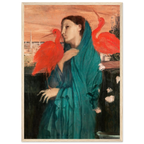 Tableau Jeune femme aux ibis — Edgar Degas, tirage cadre bois | INKONAL