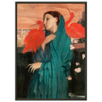 Tableau Jeune femme aux ibis — Edgar Degas, tirage cadre noir | INKONAL