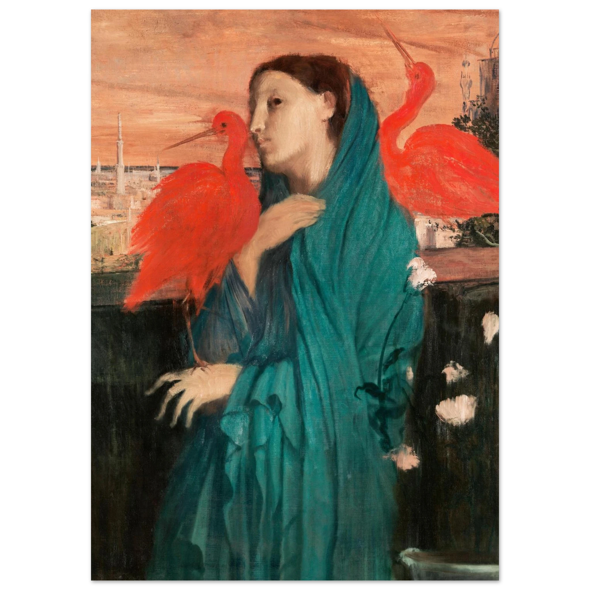 Tableau Jeune femme aux ibis — Edgar Degas, tirage sans cadre | INKONAL