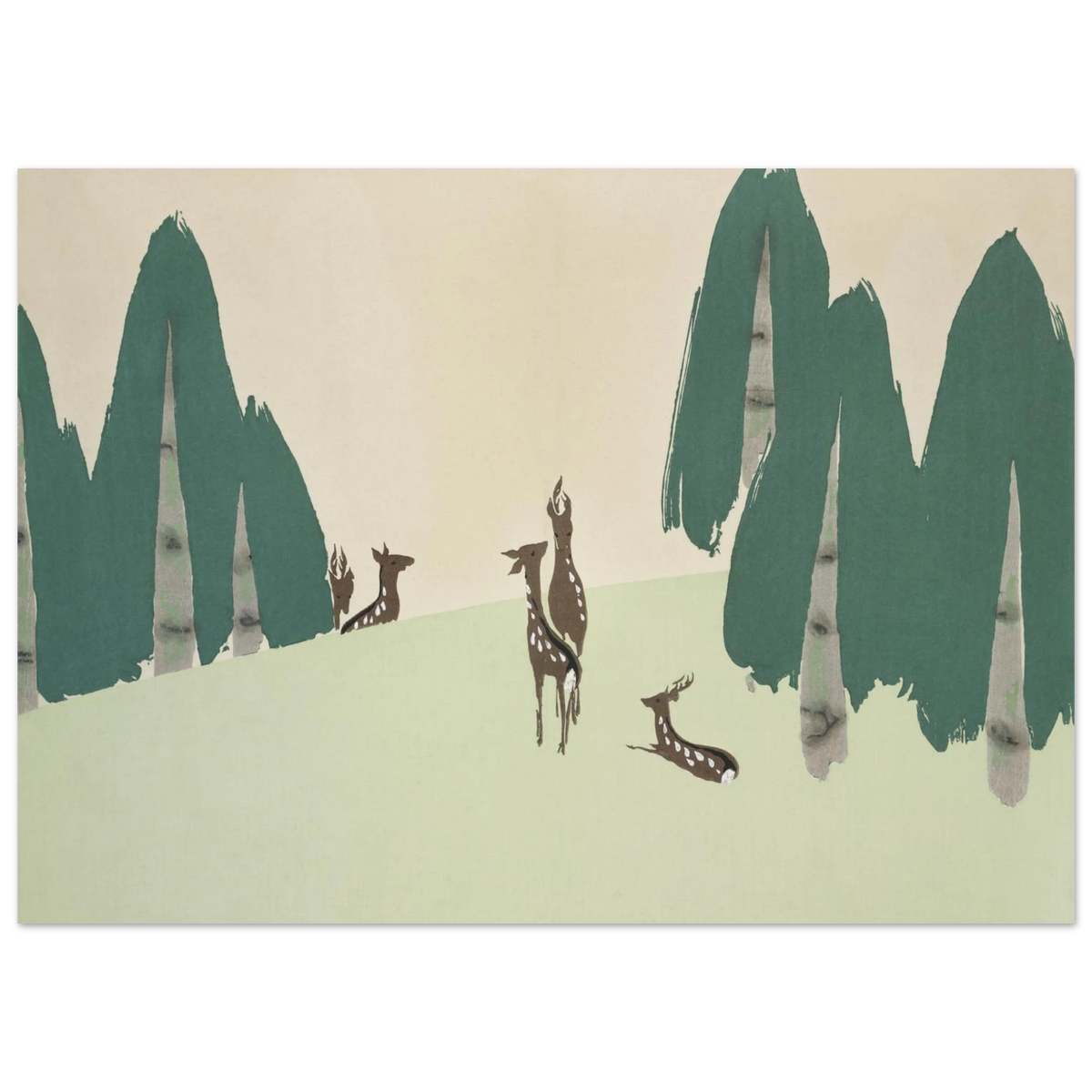Tableau La Plaine de Kasuga — Kamisaka Sekka, tirage sans cadre | INKONAL