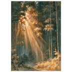 Poster Komorebi — lumière filtrant à travers des bambous, affiche d'art japonais INKONAL