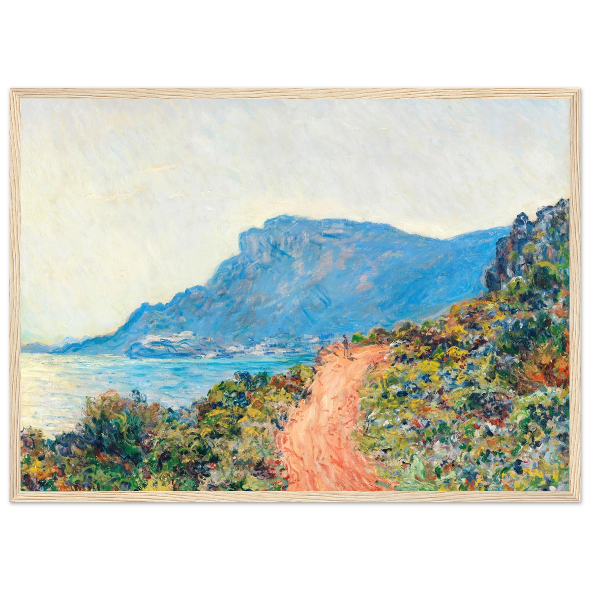 Tableau La Corniche près de Monaco — Claude Monet, tirage cadre bois | INKONAL