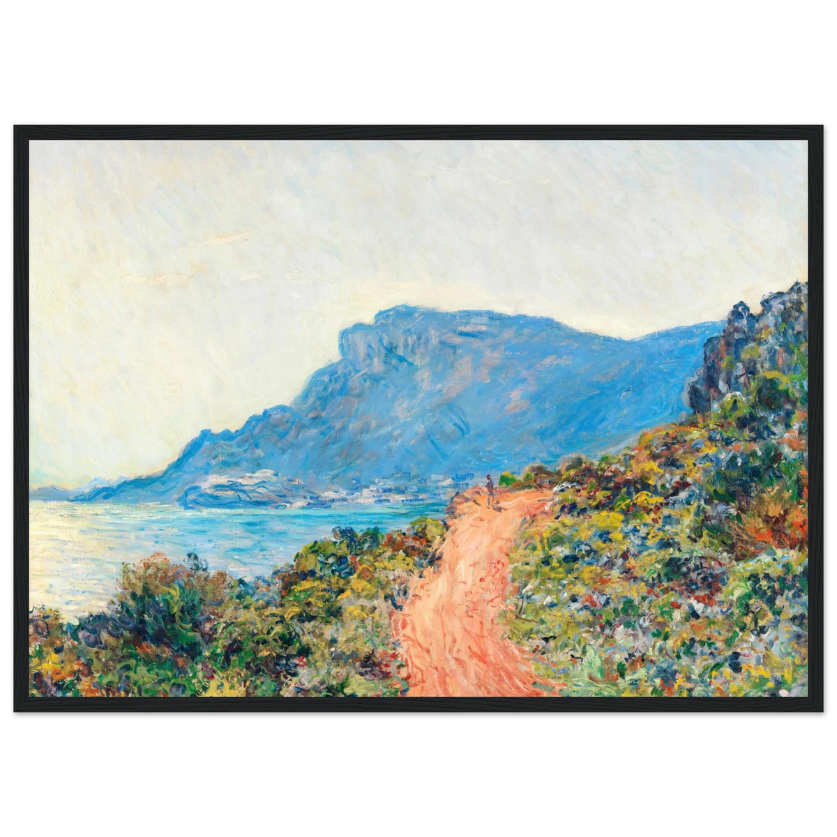 Tableau La Corniche près de Monaco — Claude Monet, tirage cadre noir | INKONAL