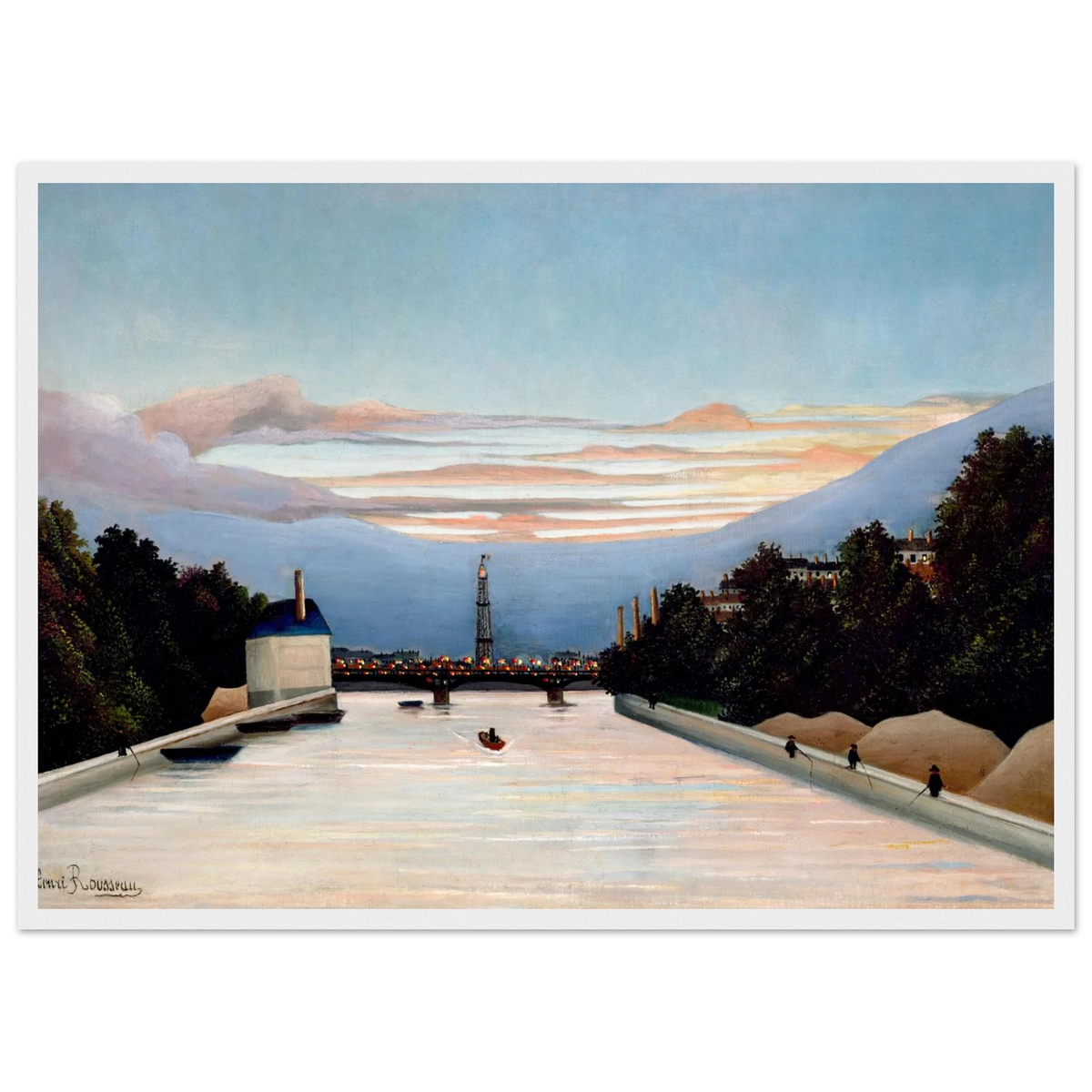 Tableau La Tour Eiffel — Henri Rousseau, tirage encadré cadre blanc | INKONAL