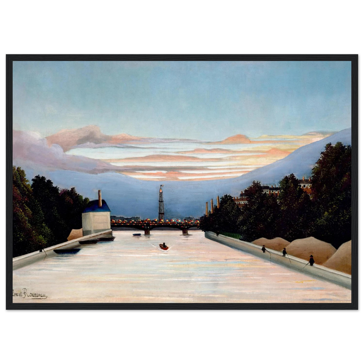 Tableau La Tour Eiffel — Henri Rousseau, tirage encadré cadre noir | INKONAL