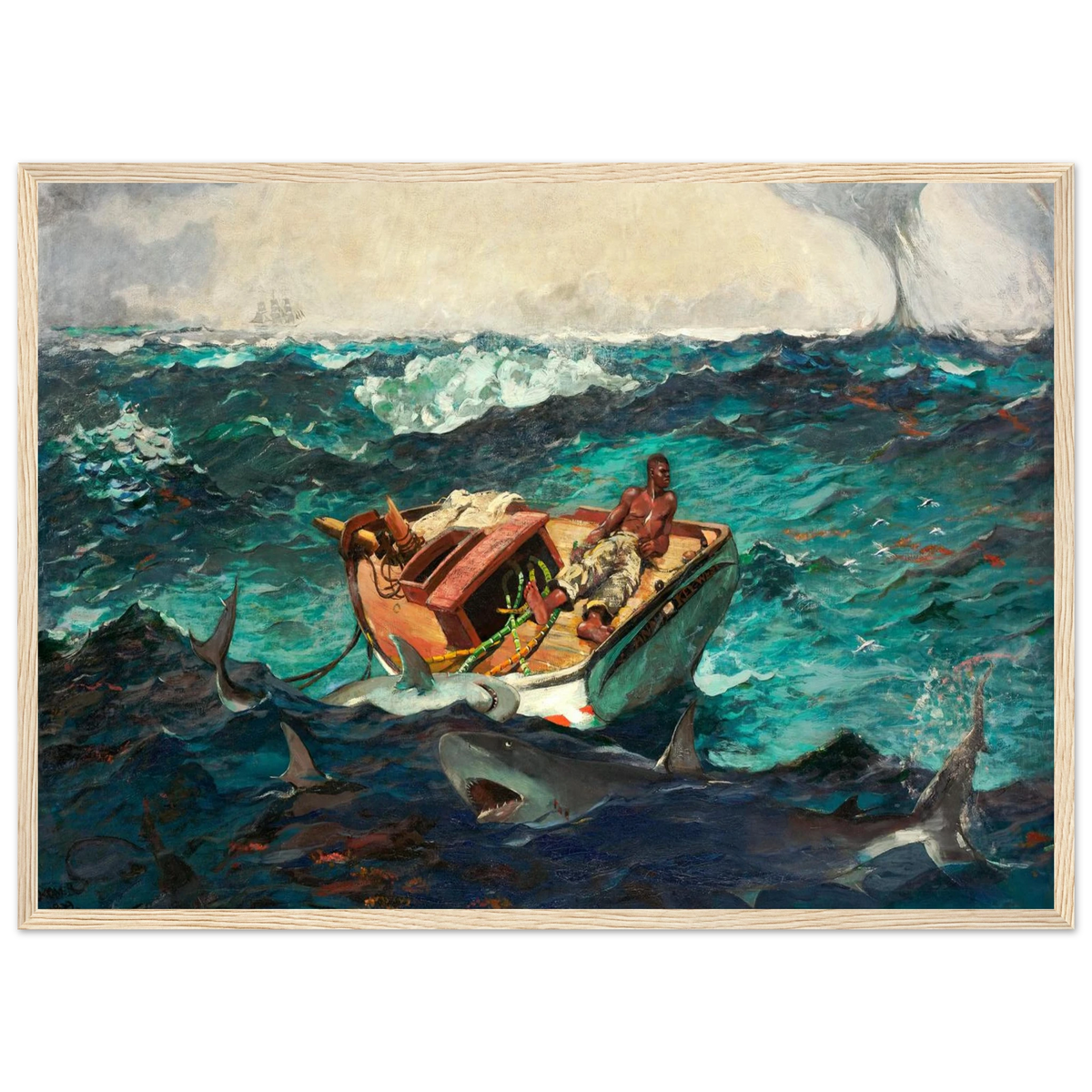 Tableau Le Gulf Stream — Winslow Homer, tirage cadre bois | INKONAL