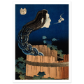 Poster Sarayashiki, Le Manoir aux assiettes sans cadre, estampe japonaise Hokusai INKONAL