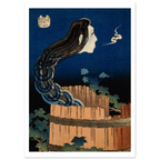 Poster Sarayashiki, Le Manoir aux assiettes sans cadre, estampe japonaise Hokusai INKONAL